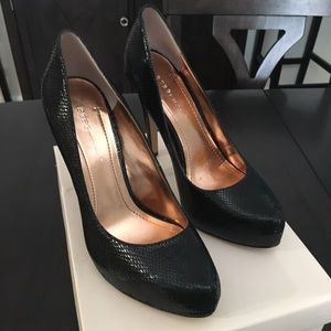 New Black Platform Pumps